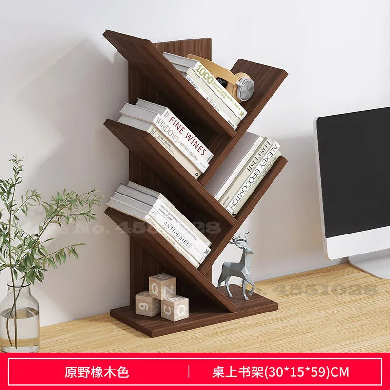 Креативный книжный шкаф в форме дерева с 5 полками стеллаж органайзер для