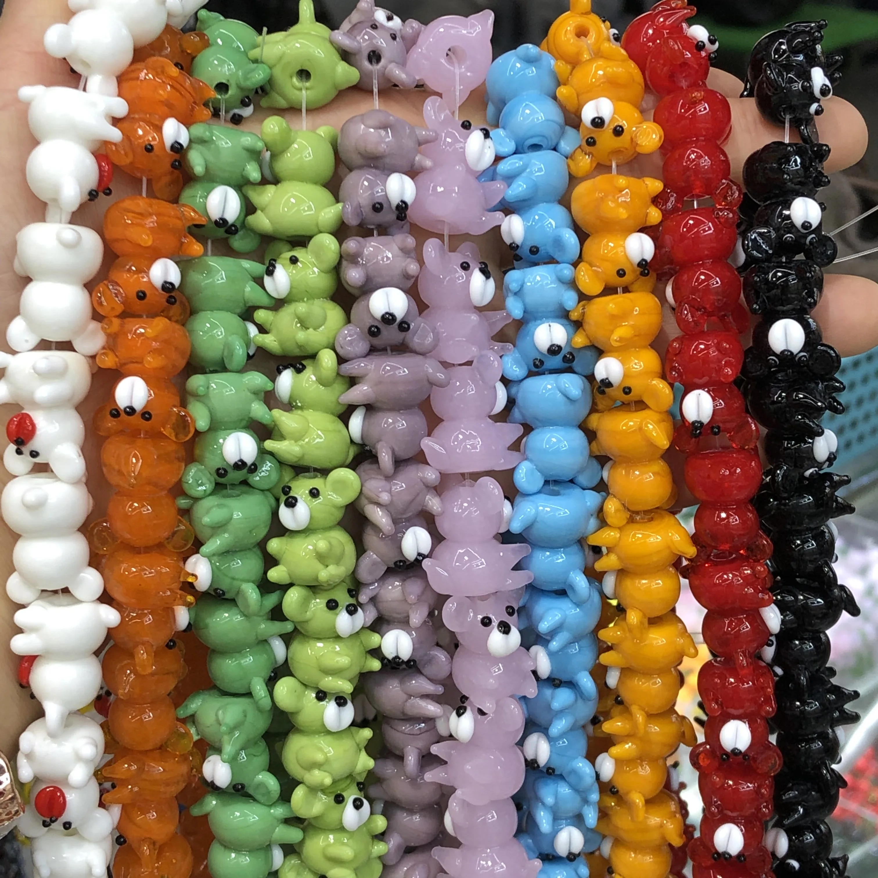 

17x20mm Handmade Bear Animals Lampwork Pendant Charms Beads for Earring Bracelet Necklace Diy Jewelry Making Supplies Necklace