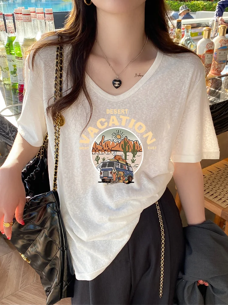 Женская одежда размера плюс женская 20 00 кг допамин белая тонкая футболка с