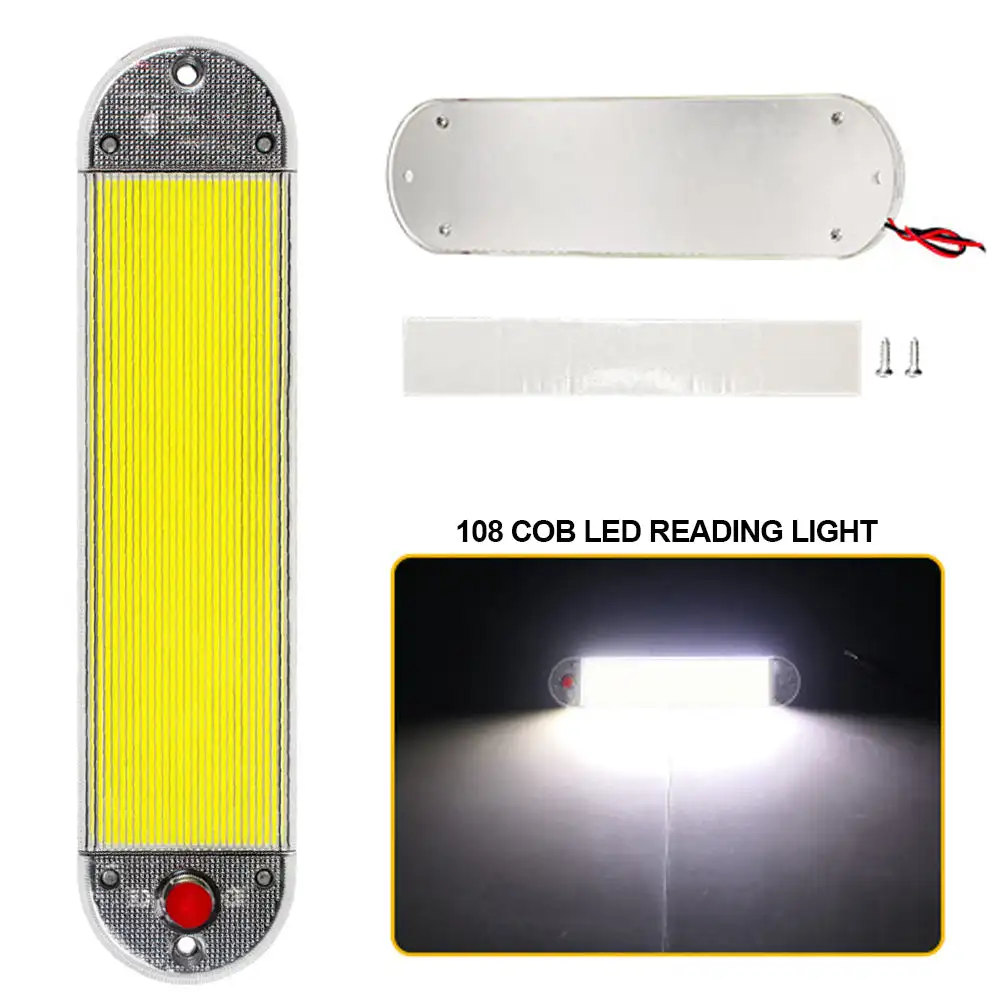 

108 COB LED Truck Reading Light Lamp Beads High Bright Van Ceiling Carriage Light Cab Interior Lamp Indoor Light 12-24V