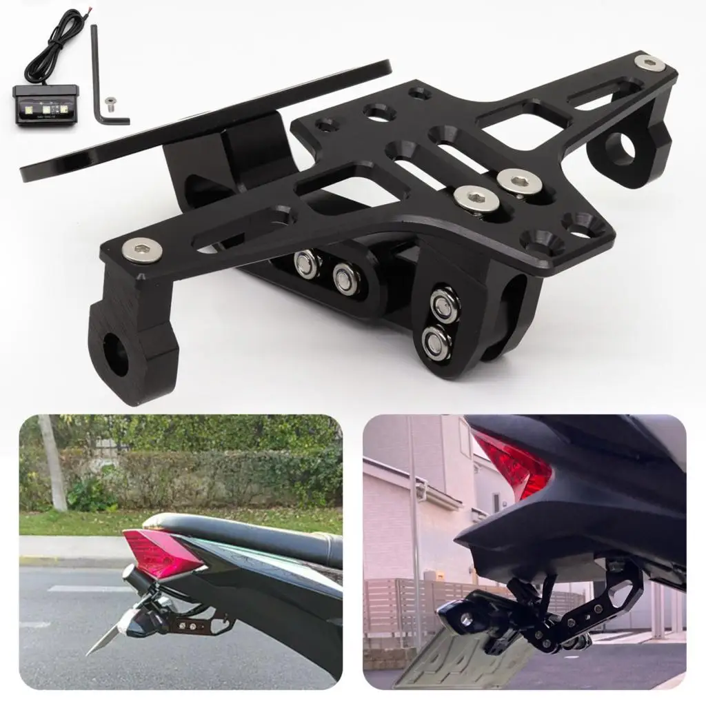 

Универсальный Регулируемый держатель для номерного знака мотоцикла CNC, держатель для номерного знака, рефлектор для защиты от брызг, гибкий...