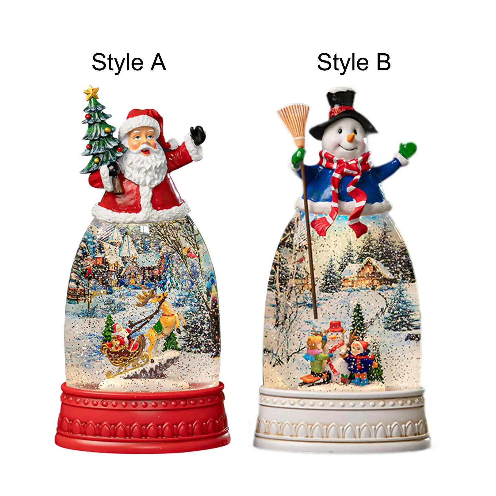 Рождественский снежный шар со светом подарок Центральная часть стола