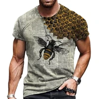 mens and womens 3d printed t shirts insect bee round neck short sleeves summer fun hip hop fashion t shirts xxs 6xl