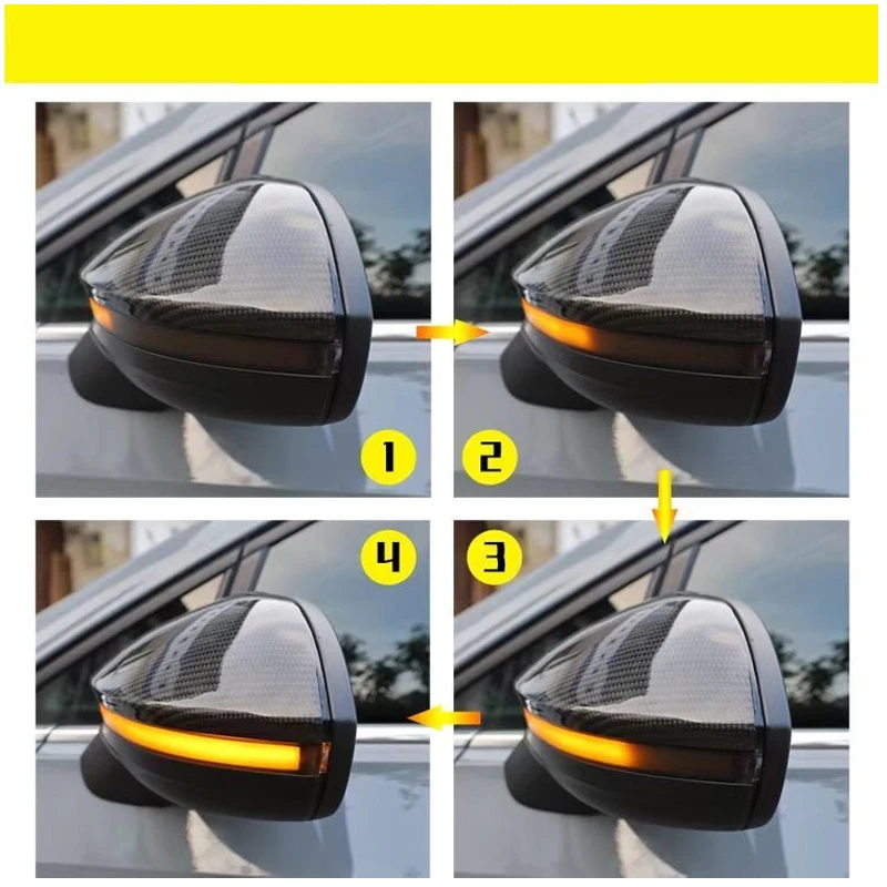 Фото Пара указателей поворота для зеркал заднего вида Volkswagen Golf 7, E-Golf, Sportsvan, Touran 2. Запасные части для автомобильных указателей поворота. №4