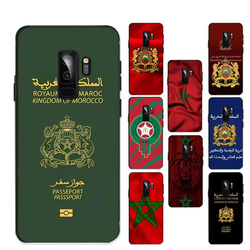 

Morocco Flag Coat Of Arms Passport Phone Case For Samsung S 9 10 20 21 22 23 30 23plus lite Ultra FE S10lite Fundas