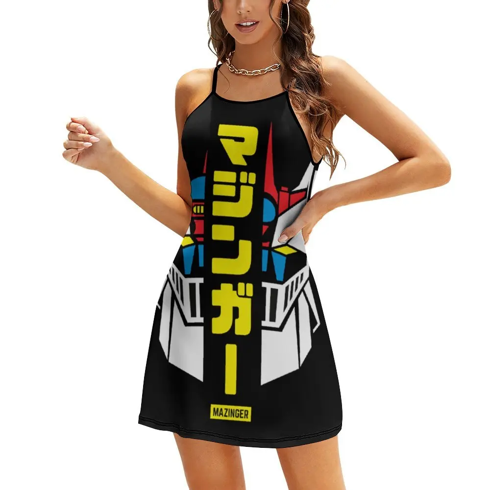 

Mazinger Z Linear Low Poly 17 Graphic Vintage Exotic Woman's Dress Women's Sling Dress Funny Sarcastic Clubs Dresses