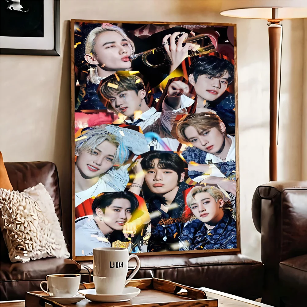 Kpop S-Stray детские липкие постеры с фильмами винтажные комнаты домашний бар кафе