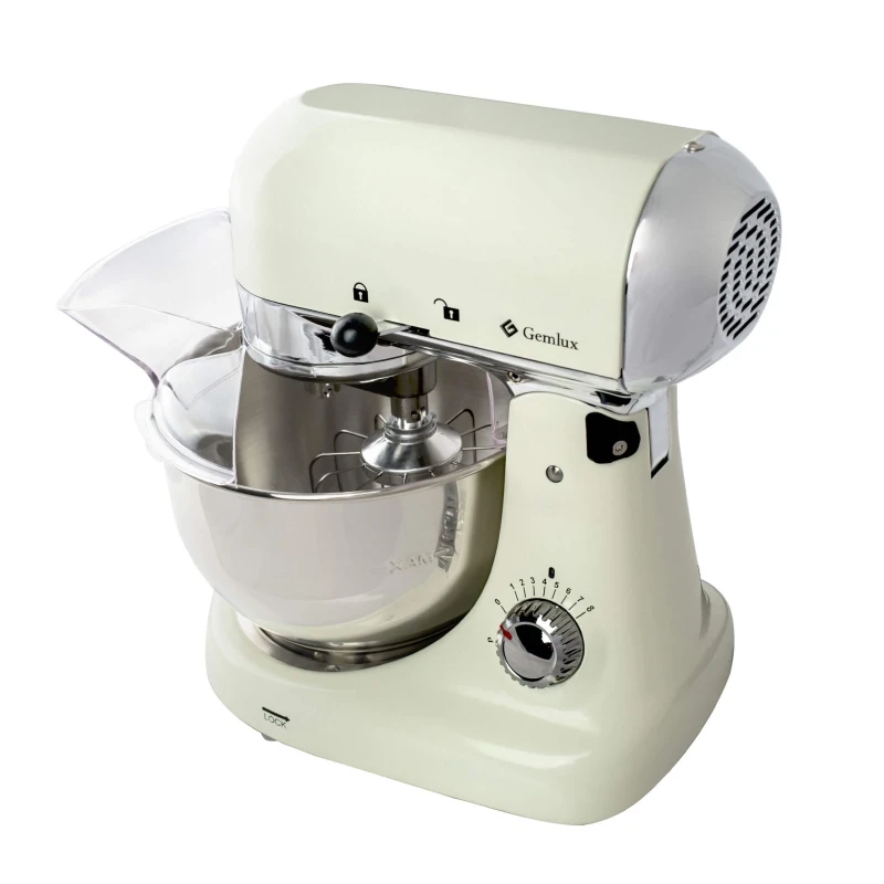 Миксер GEMLUX GL-SM5CR (мощность 1000 Вт 8 скоростей чаша из нержавейки 4 5л двойной крюк для