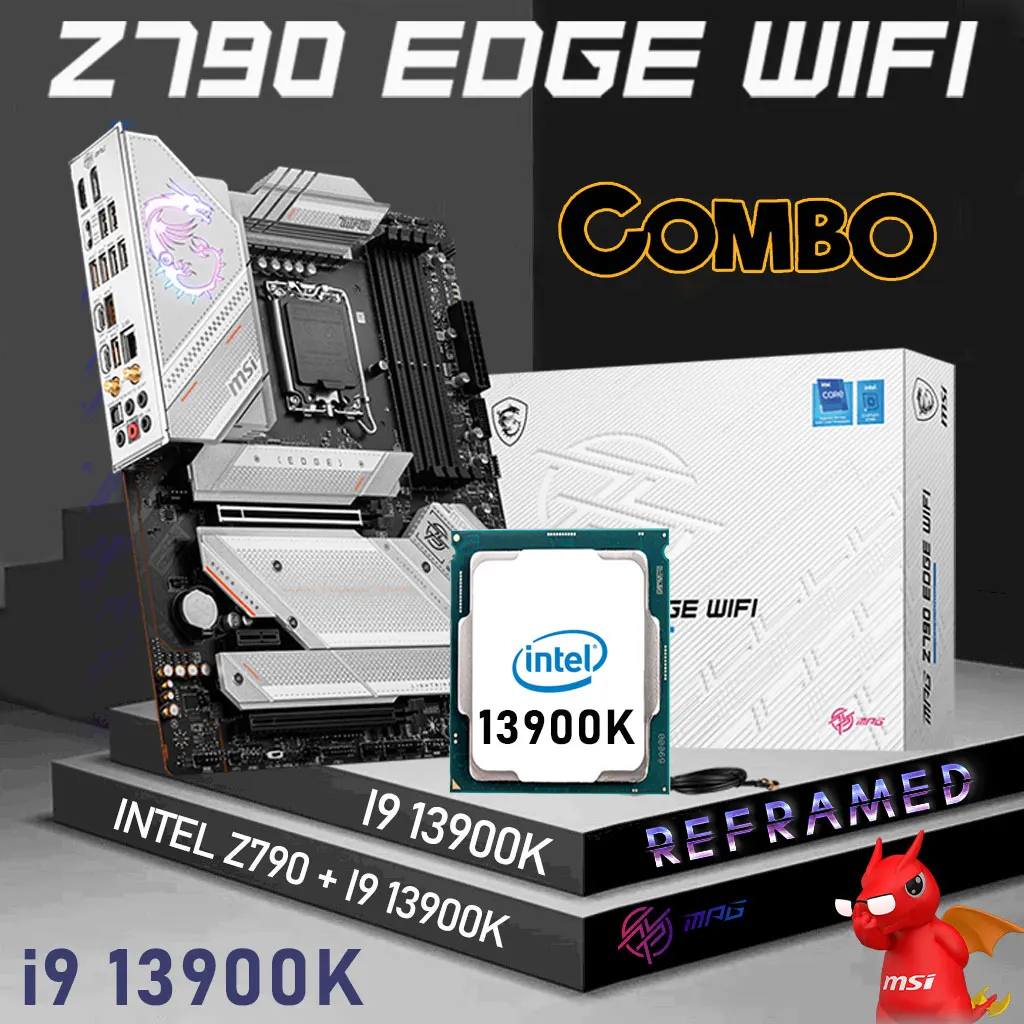 

Intel Core i9 13900K Processor Kit With MSI MSI MPG Z790 EDGE WIFI DDR5 Mainboard Combo + Intel 13th Gen Core i9 13900K CPU New