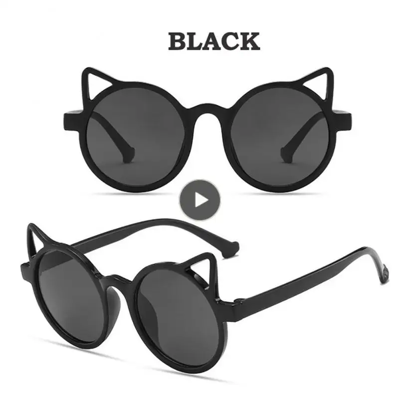 

Cute Cat Eye Frame Outdoor Sun Glasses Baby Eyeglasses Kid Sunshade Glasses Uv-anti Eyewear Children Sunglasses For Kids очки