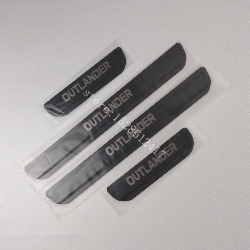 

Sticker Car Door Sill Protector For Mitsubishi Outlander 2013-2020 Trim Scuff Pedal Threshold Cover Accessories Stainless Steel