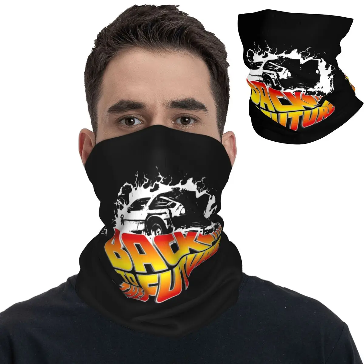 Бандана-шарф Назад в будущее с принтом