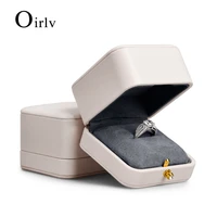 oirlv ring box pendant box pu leather jewelry box diamond ring display box jewelry organizer gift case