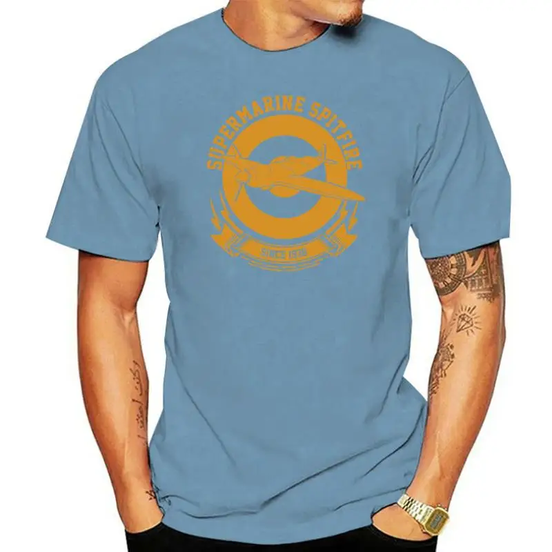 

2022 Fashion Hot sale World War 2 British Custom Supermarine Spitfire Men's T-Shirt tee shirt