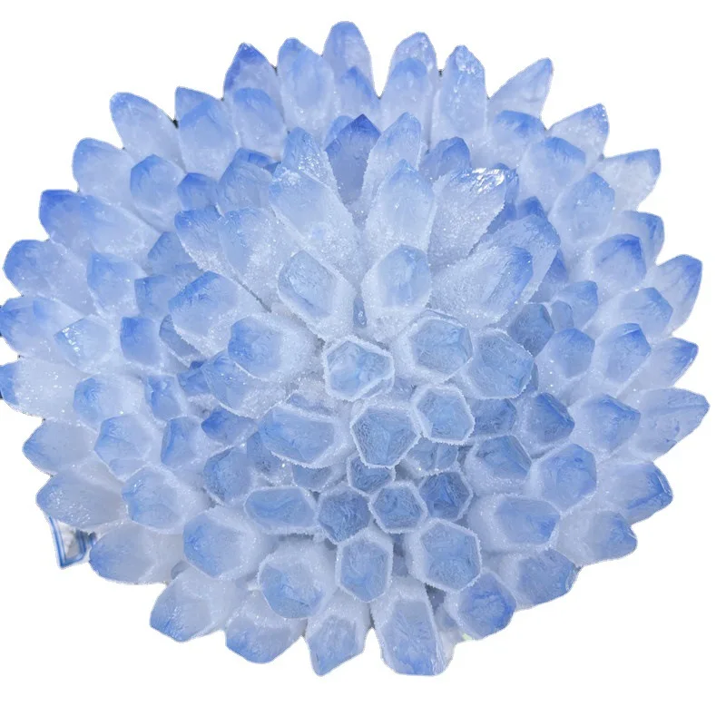 Reiki Natural Blue Crystal Cluster Ornaments Home Decoration Degaussing Crystal Mineral Original Stone Ornaments Handicrafts 1pc