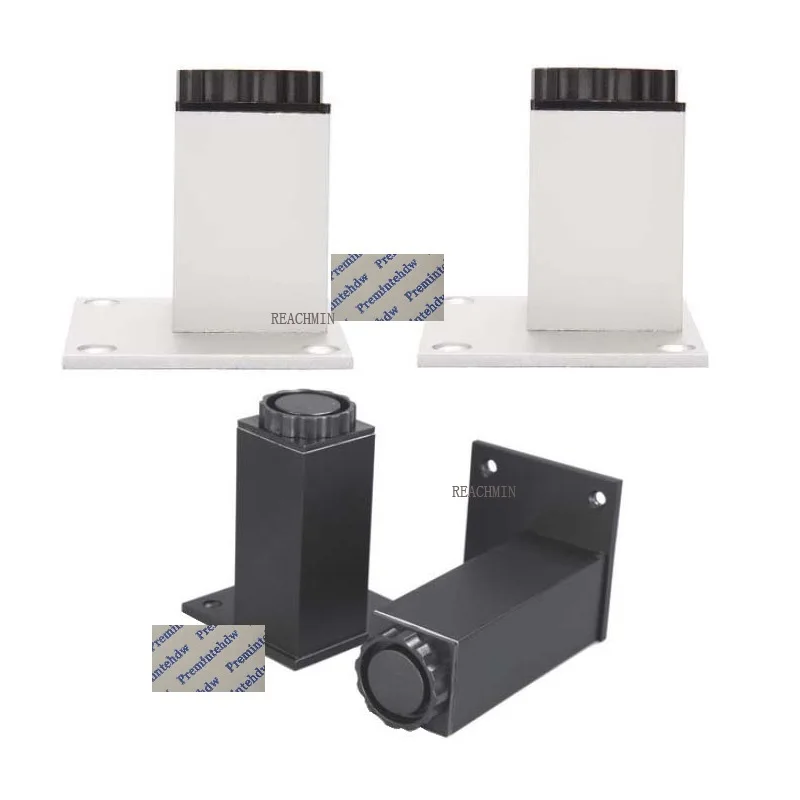 

4Pcs Square 38*38MM Silver Matte Black Aluminum Alloy Furniture Table TV Cabinet Cupboard Sofa Couch Leg Leveling Feet