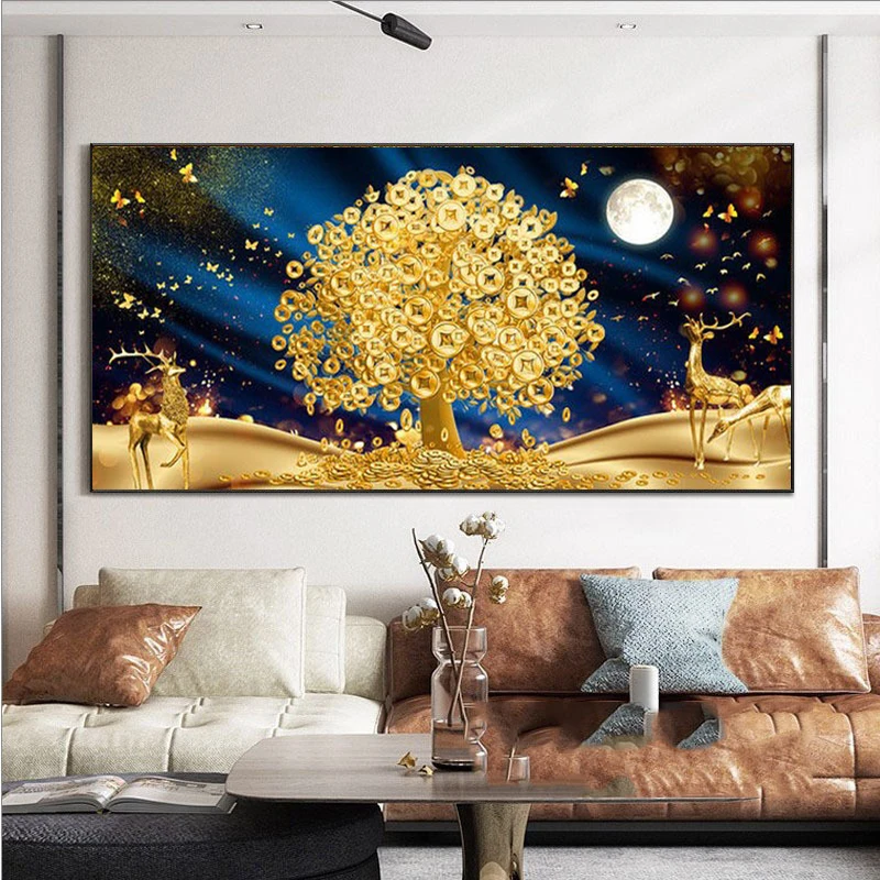 Алмазная 5D картина с оленем наличными коровами алмазная вышивка полным