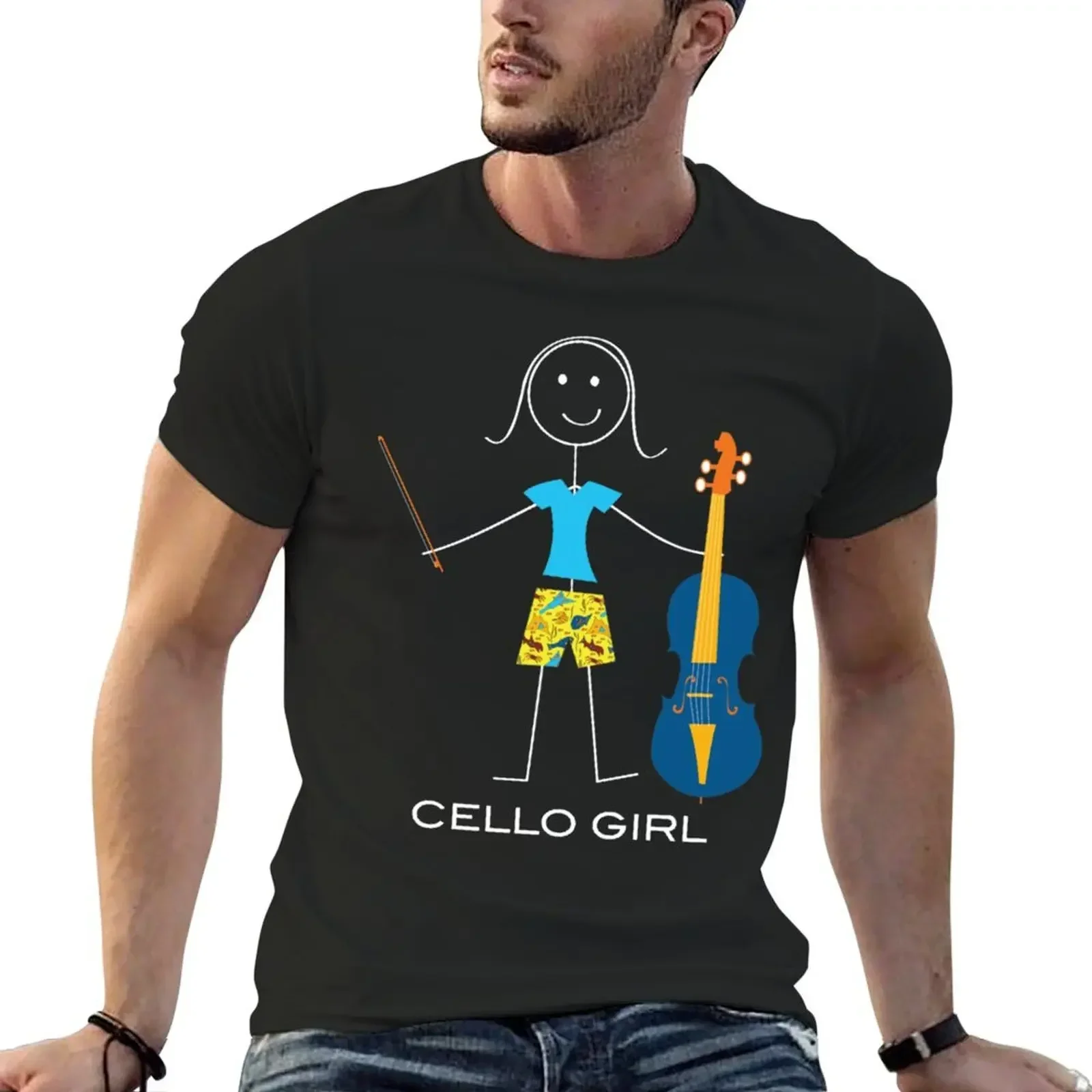 Funny Womens Cello Girl T-Shirt cute clothes anime figures tee shirts for men