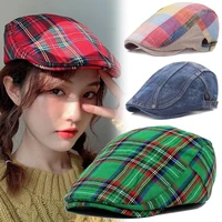 2021 autumn jeans beret hat for men women casual unisex denim beret cap fitted sun cabbie flat caps adjustable