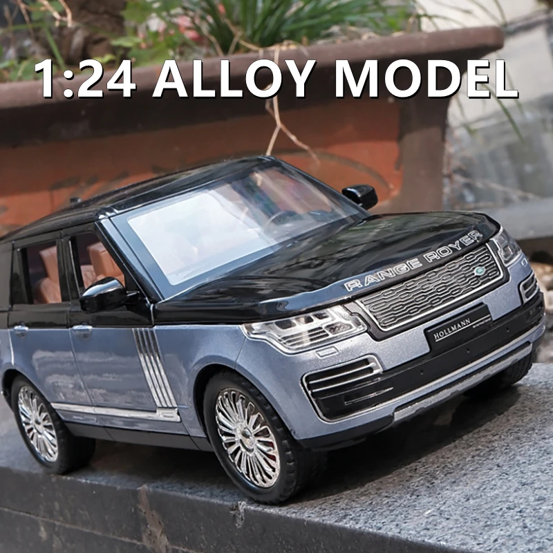 

Коллекция 1/24 года, модель автомобиля Land Rover Range Rover из сплава, литой и игрушечный металлический внедорожник, модель автомобиля, имитация звук...