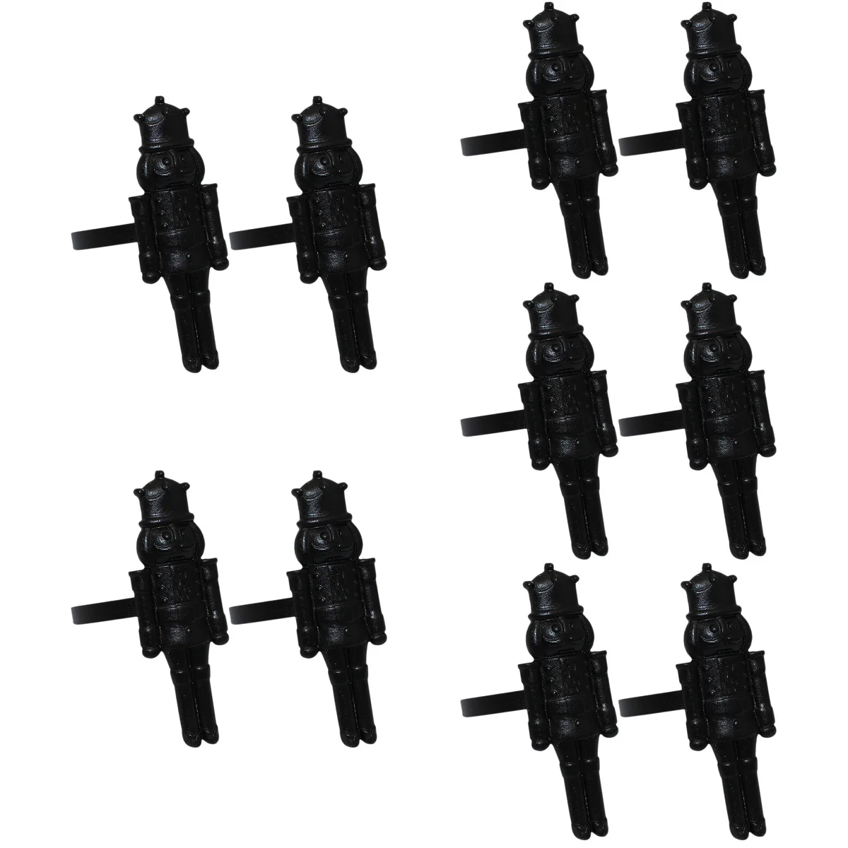 

10 pcs Nutcracker Napkin Rings Nutcracker Napkin Ring Buckles Banquet Dinner Christmas Table Decoration
