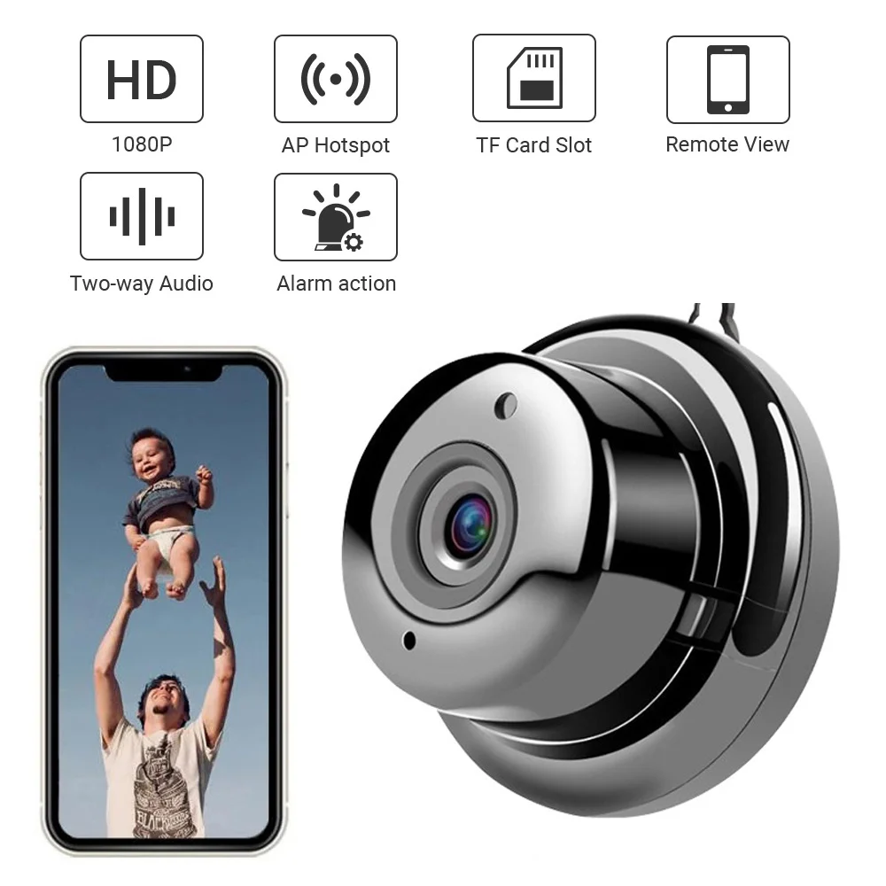 

Мини Wi-Fi IP-камера V380 Pro, HD 1080P, ночное видение
