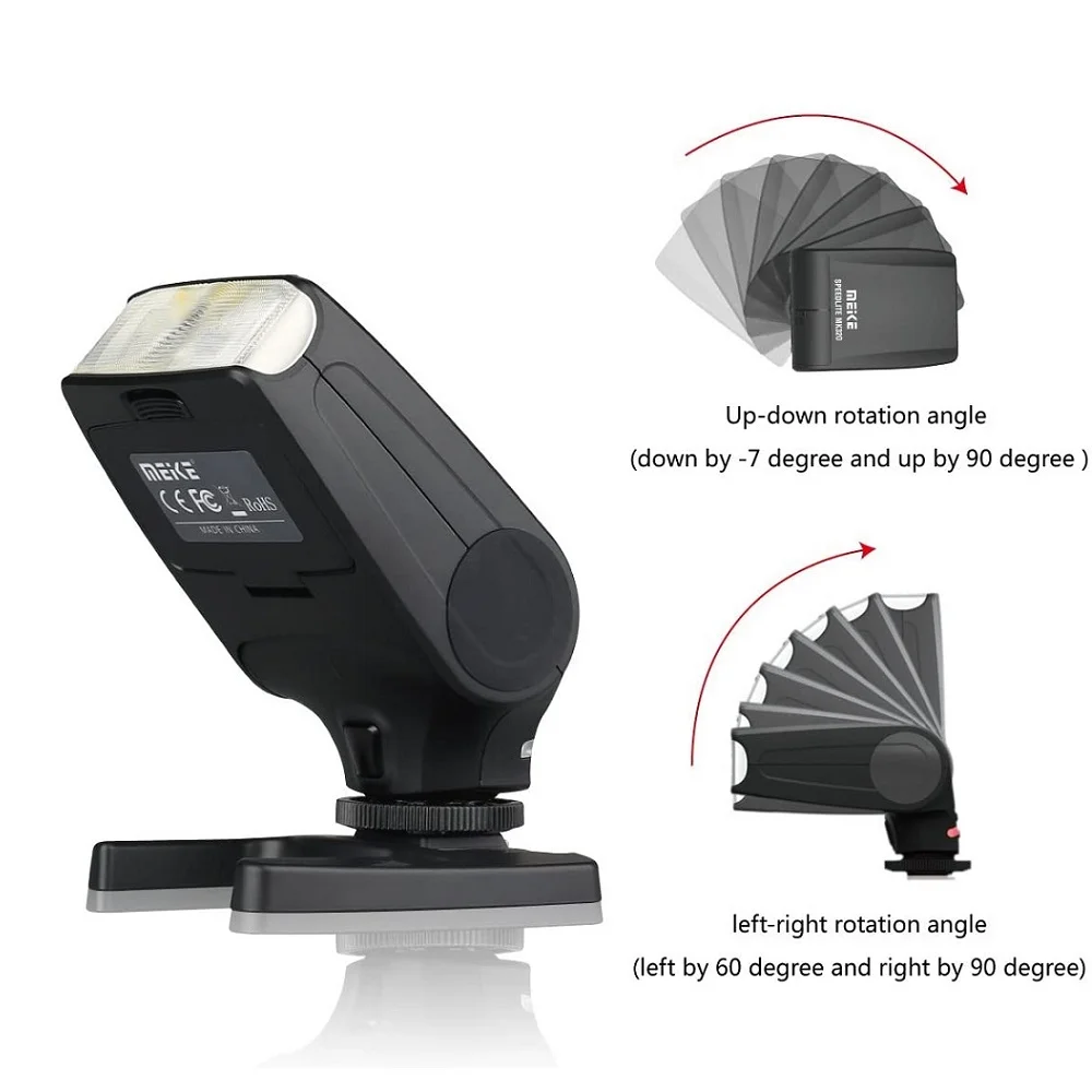 Фото Автоматическая вспышка MEIKE MK-320N Mini TTL Speedlite для камер Nikon MI с горячим башмаком, DSLR и беззеркальных камер J1 J2 D550 D800 D7000 D7100 №3
