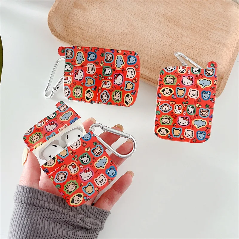 

Full Screen Cartoon Case for AirPods 1 / 2 / 3 Pro Case Cover TWS Bluetooth Earbuds Accessories Protective Case Cover
