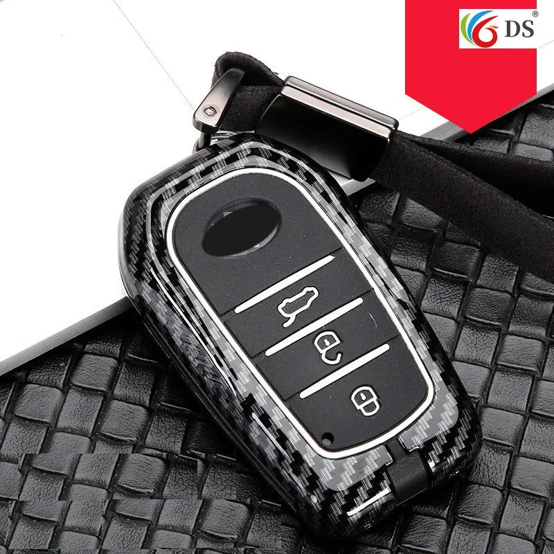 

Carbon Alloy Car Key Case Cover For Toyota RAV4 Hilux Fortuner LandCruiser 2/3/4Button 2016-2018 Keychain Holder Accessory