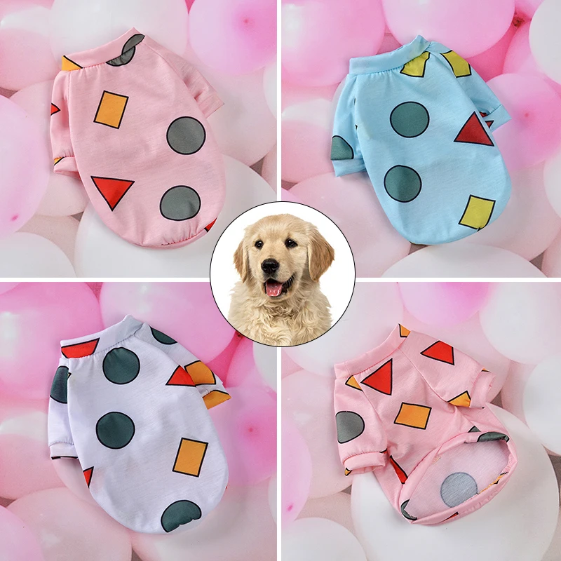 

Dog Clothes Small Dogs XS-XL Simple Puppy Dog Accessory Cat T-shirt Striped Pet Vest Sleeveless Solid Summer Clothes Dog Shirt