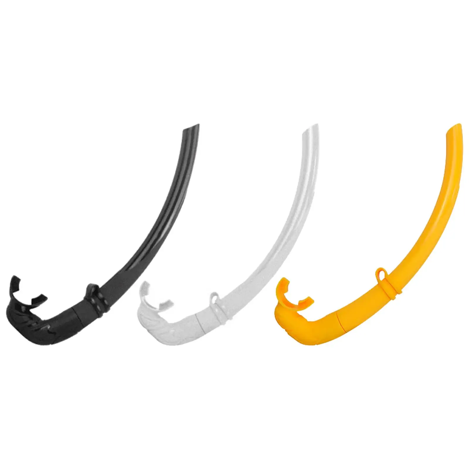 

Wet Snorkel Soft Silicone Mouthpiece Easy Breath Gear W/ Clip Buckle for