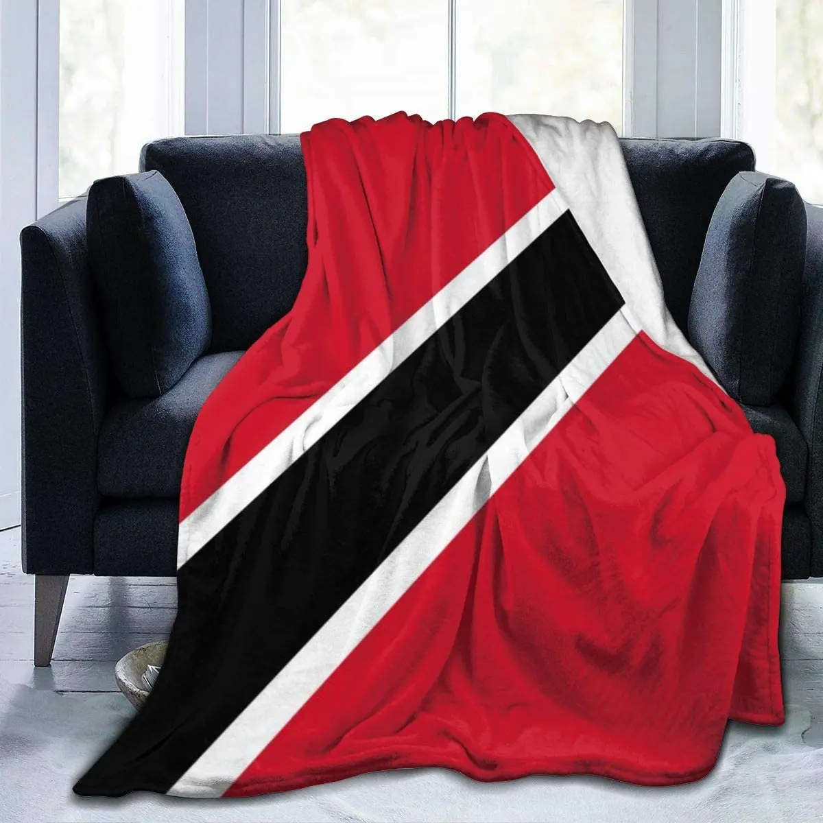 

Fleece Blanket Trinidad and Tobago Flag Microfiber Lightweight Blankets