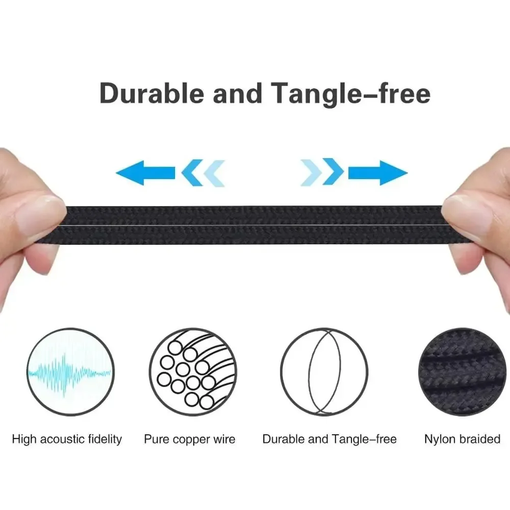 Сменный плетеный кабель OFC-удлинитель для наушников-вкладышей Audio Technica ATH-SR6BT