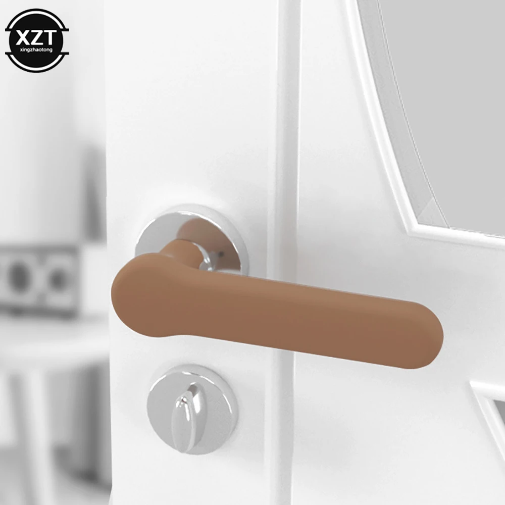 

2Pcs collision Door Knob Cover Static-free Silicone Handle Sleeve Baby Safety Wall Protector Bedroom door handle cover Home Tool