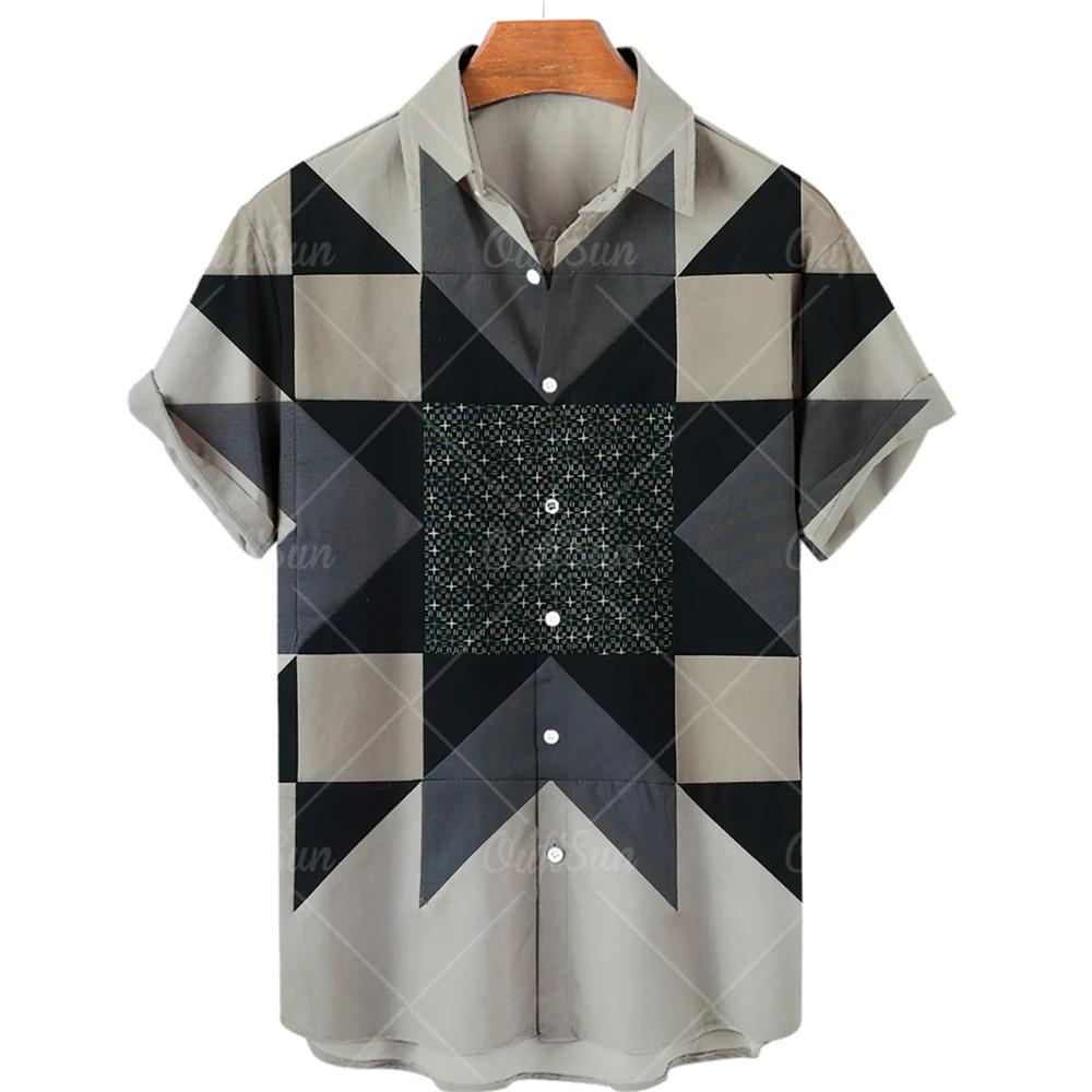 

Men's Shirts Loose Short Sleeves Vintage Ethnic Style Printed Casual Men's Shirts for Everyday Wear High Quality Office Shirts