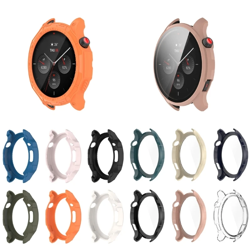 

for Amazfit GTR4 Pro TPU Thin Plated Shock-Proof Cover All-Around Protective Bumper Smartwatch