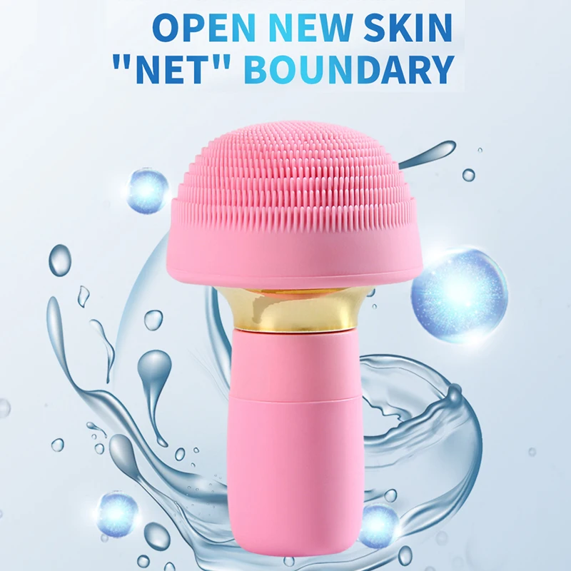 

Electric Facial Cleansing Brush Ultrasonic Silicone Face Cleaner Deep Pore Cleaning Skin Massager Face Cleaner Brush Device