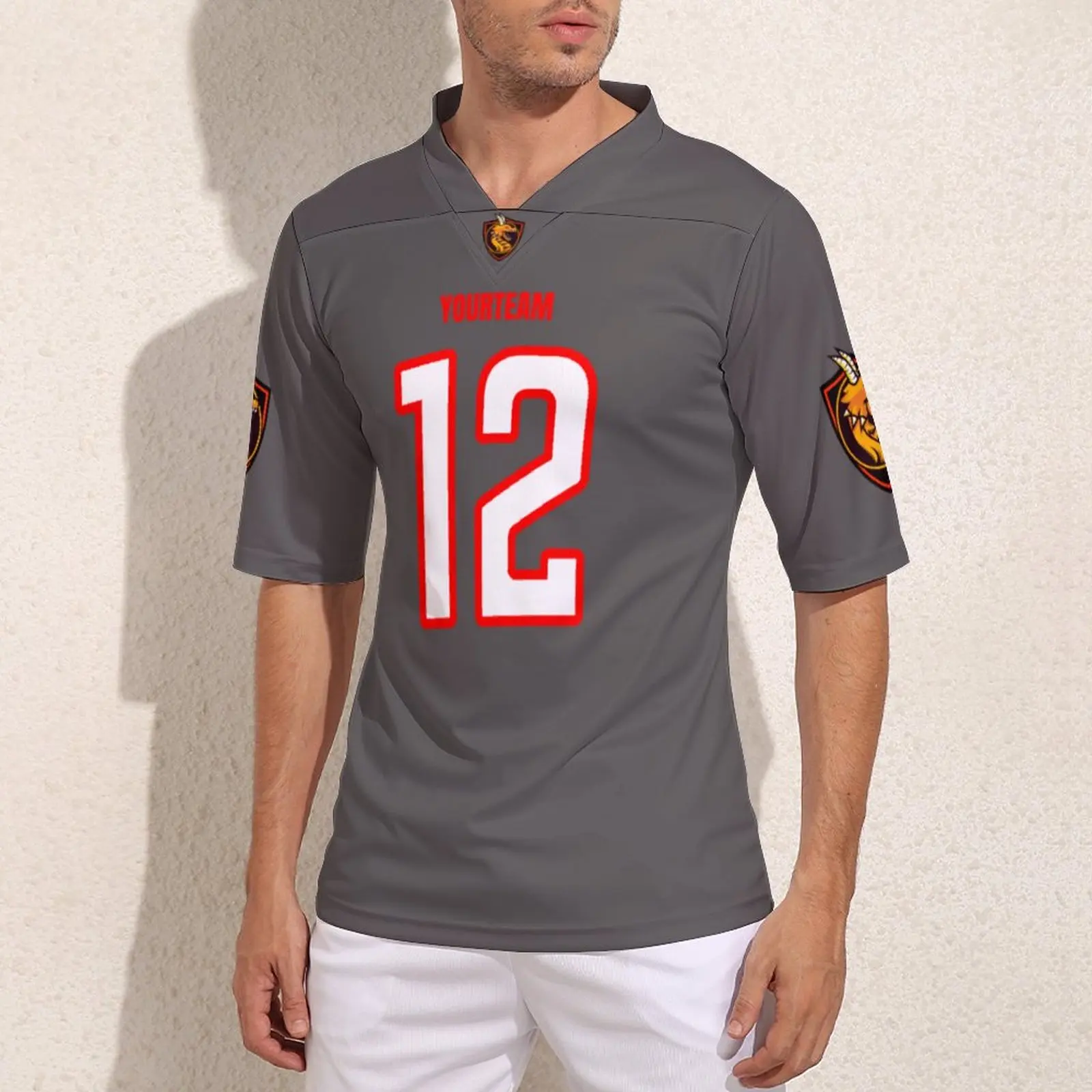 

Team Customize Tampa Bay No 12 Football Jerseys Retro For Male Rugby Jersey Training Customized Football Shirts