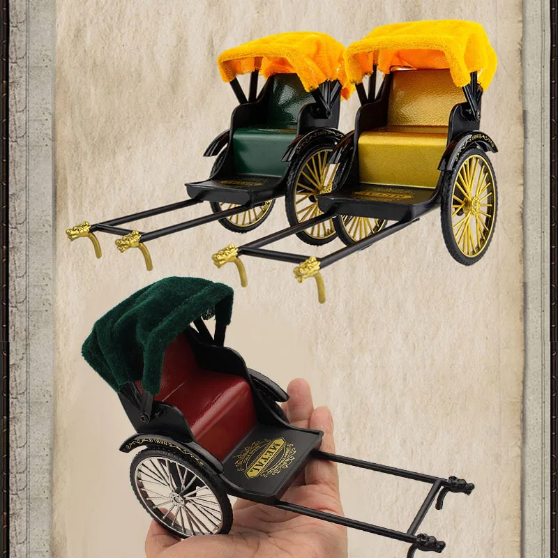 

Rickshaw model Simulation Retro alloy old Shanghai trolley nostalgic decorative Collection gifts