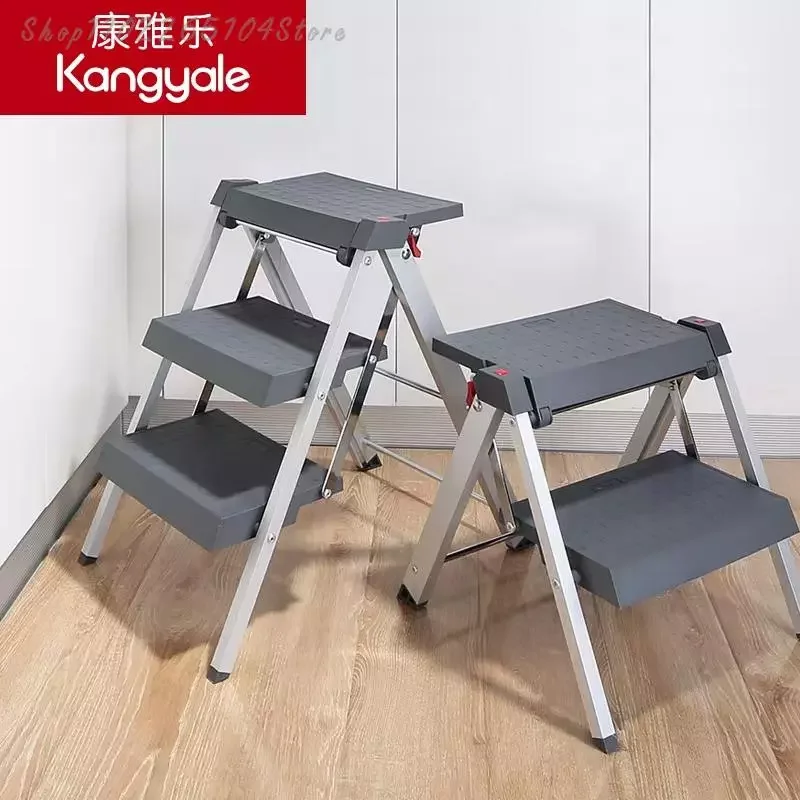 

Multifunctional Household Ladder, Folding Ladder, Telescopic And Thickened Aluminum Hermitage Ladder, Three Steps, Small Stair