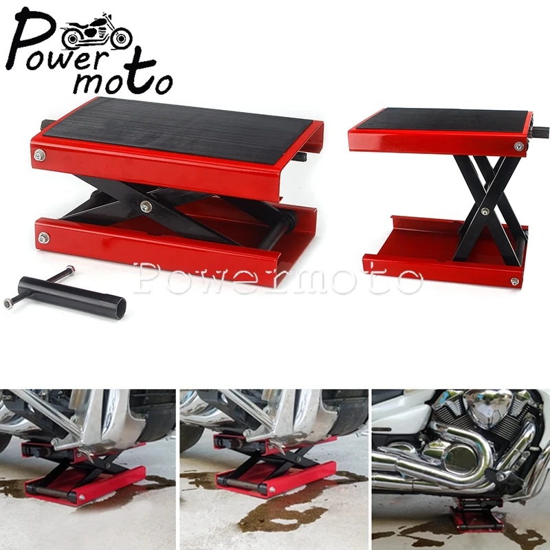 

Стальная подставка красного цвета для ремонта мотоциклов, подъемная стойка для универсальных крейсеров, Can Am Spyders ATVs UTVs, мотоциклов для внедорожников, снегоходов, 1 комплект