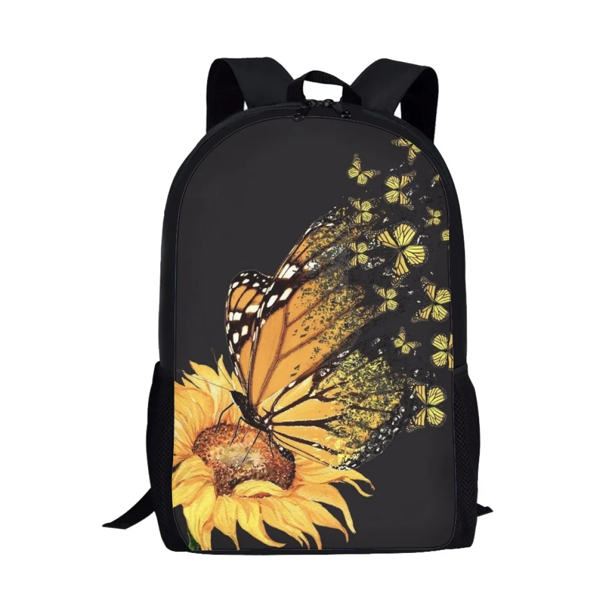 Рюкзак с улыбкой подсолнуха студенческая дорожная уличная сумка портативная