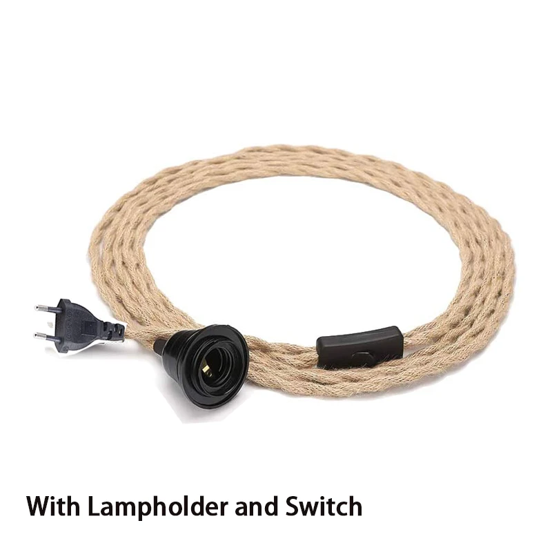 

Винтажный подвесной шнур из пеньковой веревки E27