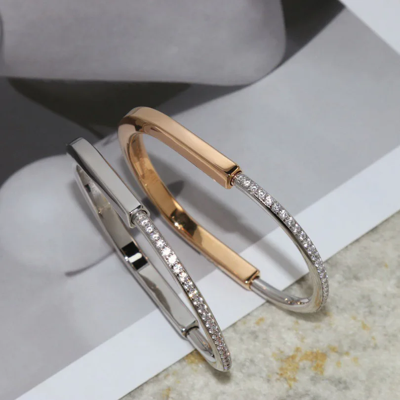 

Браслет из серебра S925 пробы с логотипом «love lock» для мужчин и женщин