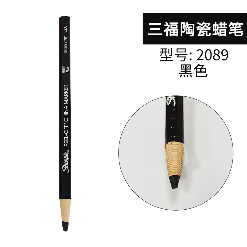 

12 шт., отшелушивающиеся цветные карандаши Sharpie, китайский маркер, рулон рулона карандашей на металлическом стекле, легко очистить влажной тканью