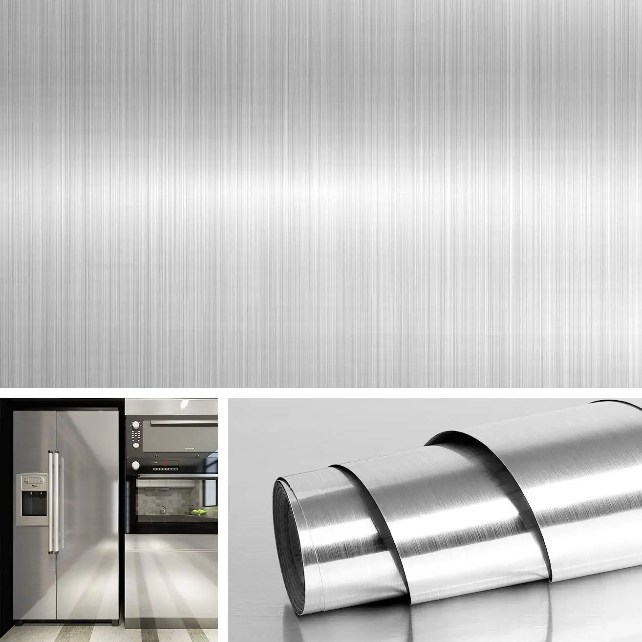Vinyl Wallpaper Decorative Stainless Steel Wall Papers Count