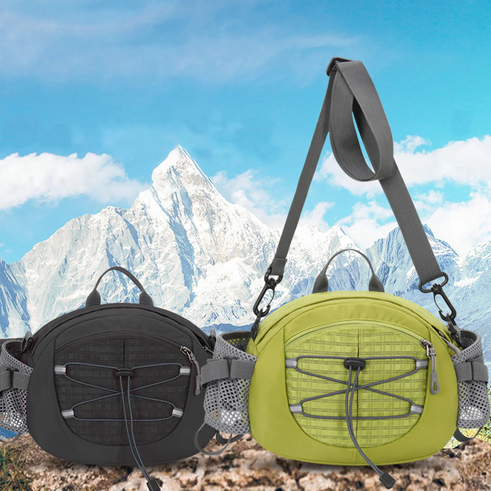 

Camping Fanny Pack Fanny Pack With Water Bottle Holder Outdoor Climbing Running Cycling Hiking Camping Daypack Sports Fitness