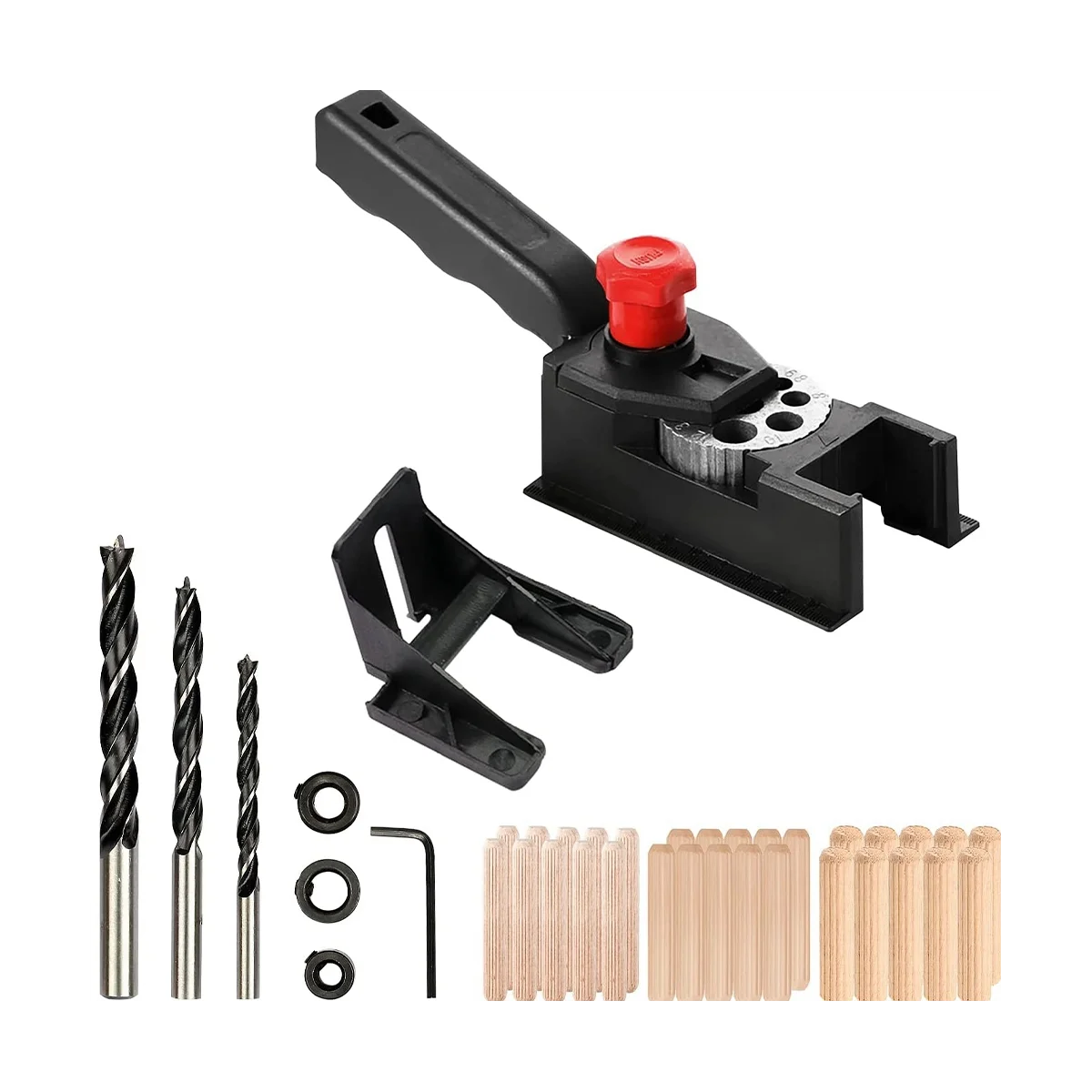 

Набор шаблонов для сверления 38 шт., шаблон для сверления дюбелей, вспомогательные материалы для деревянных дюбелей для ремесленников и любителей деревообработки