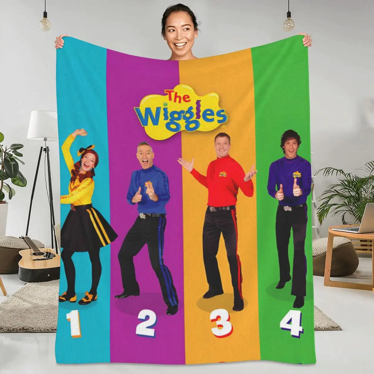 Покрывало Wiggles для детской музыкальной группы из Австралии плюшевое постельное