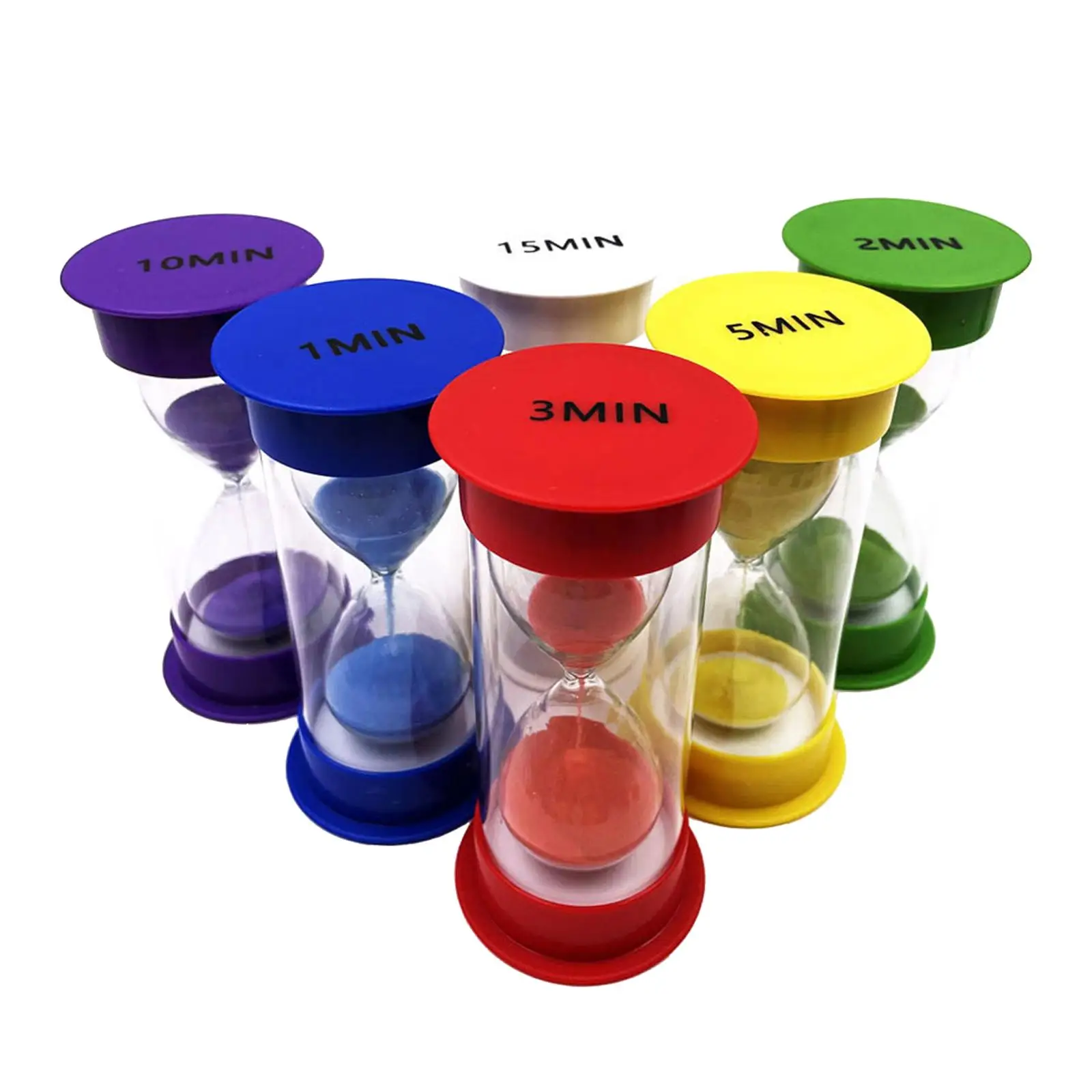

6 Pieces Sand Hourglass Timer Sand Clock for Kids Games Home Kitchen Cooking